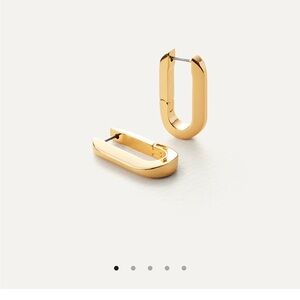 Jenny Bird Gold U-Link Rectangular Hoop Earrings